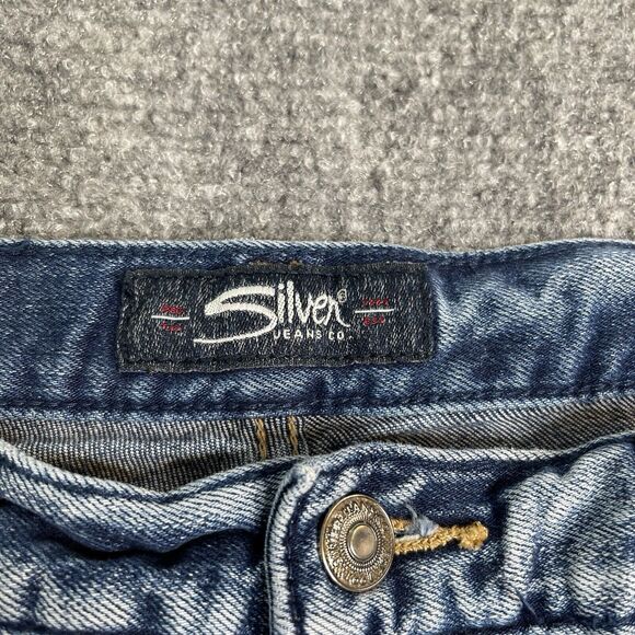 Silver Jeans Womens 29X27 Vintage Ankle High Rise Straight Frayed Hem Distressed - Picture 5 of 10